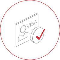 An icon about getting the visa process while setting up a business in Dubai