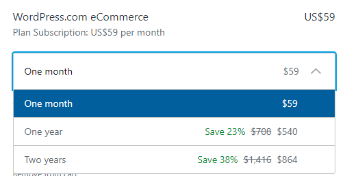 A screenshot of WooCommerce pricing and payment plan options.