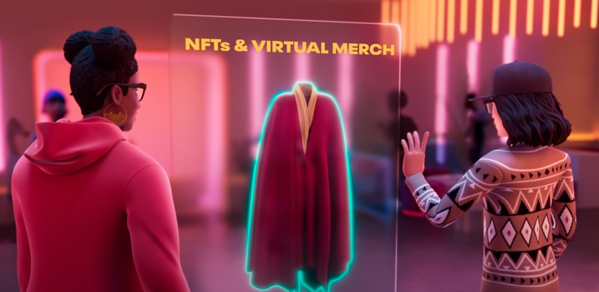 An image showing NFTs and Virtual Merch.