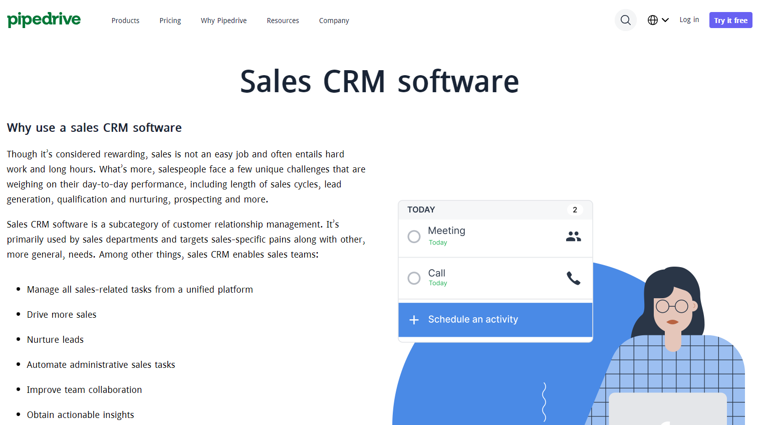 A screenshot of Pipedrive- one of the best CRM softwares in UAE.