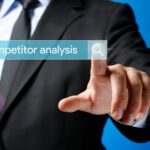 Stock Photo of Man And Words: Competitor Analysis